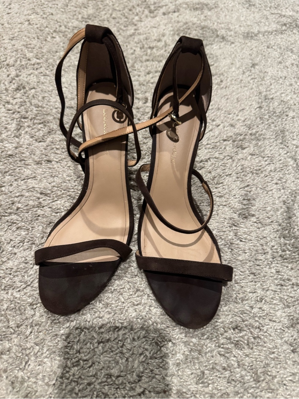 Banana Republic Dark Brown Strappy Ankle-Tie Heels - Picture 3 of 10
